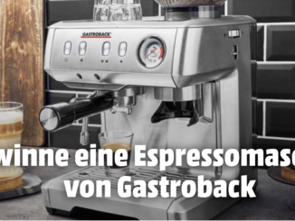 Espressomaschine der Marke Gastroback gewinnen